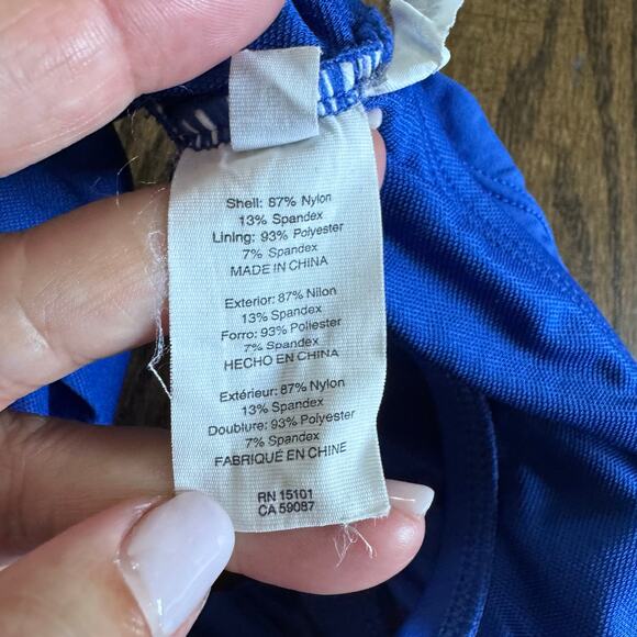 Bleu Rod Beattie Royal Blue Bikini 2PC Set Size 8 Halter Top Hipster Swim Suit - Picture 7 of 9